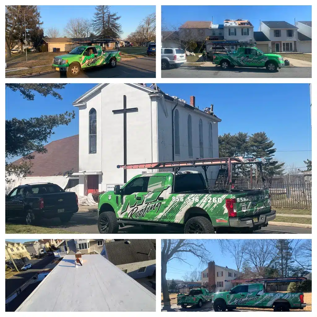 Roofing Contractors South Jersey team at work in Blackwood